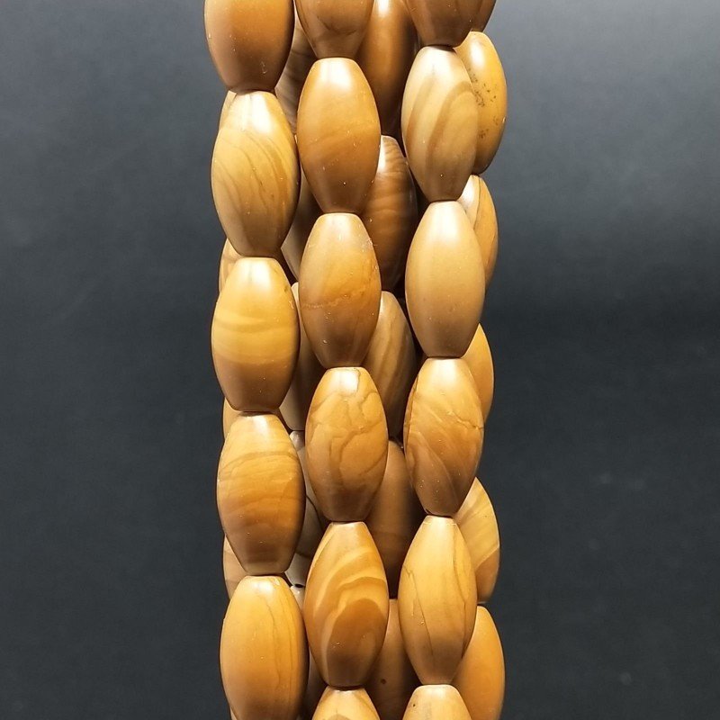 Pietra Paesina Perline Forma Barilotto Liscio 08X16mm