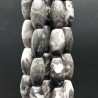 Diaspro Picasso Grigio Perline Forma Barilotto Liscio Liscio 07X14mm