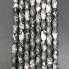 Diaspro Picasso Grigio Perline Forma Barilotto Liscio Liscio 07X14mm