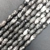Diaspro Picasso Grigio Perline Forma Barilotto Liscio Liscio 07X14mm