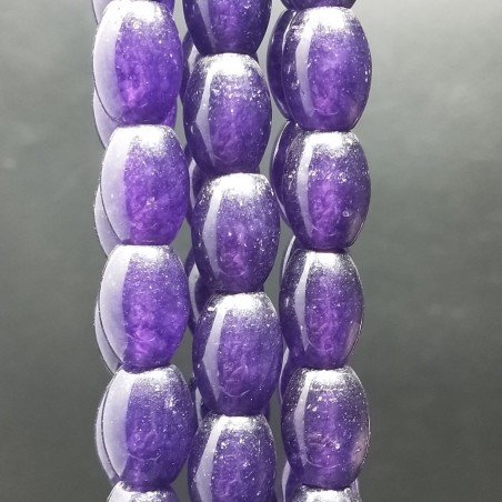 Agata Viola Perline Forma Barilotto Liscio 10X14mm