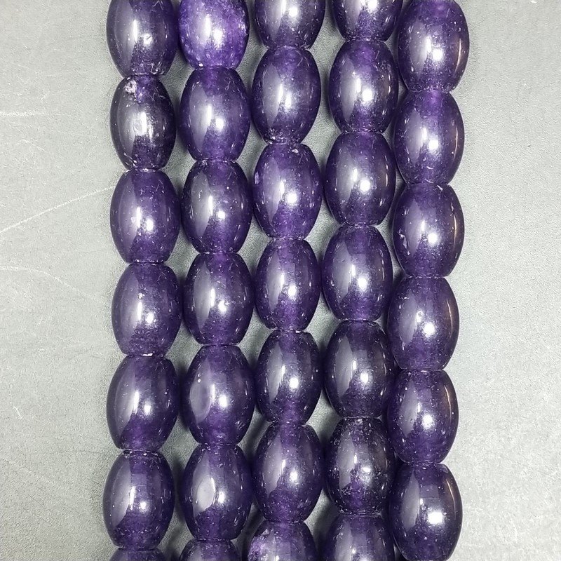 Agata Viola Perline Forma Barilotto Liscio 10X14mm