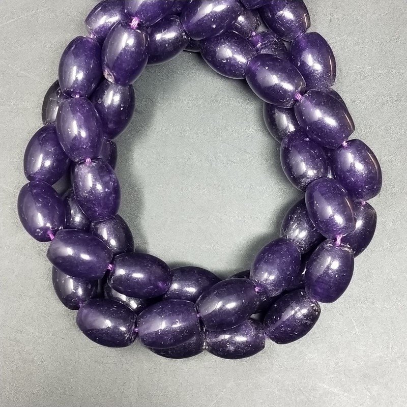 Agata Viola Perline Forma Barilotto Liscio 10X14mm