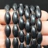 Agata Nera Perline Forma Barilotto Liscio 08x16mm