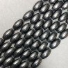 Agata Nera Perline Forma Barilotto Liscio 08x16mm