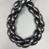 Agata Nera Perline Forma Barilotto Liscio 08x16mm
