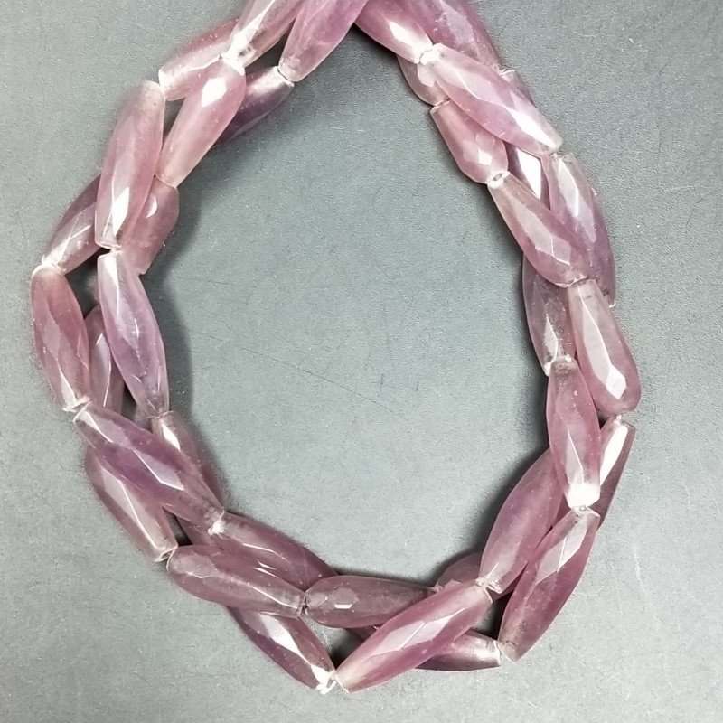 Agata Viola Perline Forma Barilotto Sfaccettato 05x20mm Agata Viola Perline Forma Barilotto Sfaccettato 05x20mm