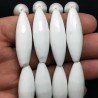 Agata Bianca Perline Forma Barilotto Sfaccettato 12X39mm
