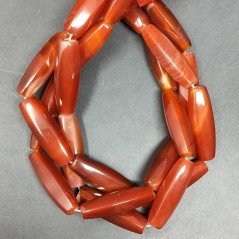 Corniola Perline Forma Barilotto Liscio 08X30mm
