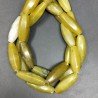 Giada Oliva Perline Forma Barilotto Liscio 6 facce 10X30mm