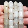 Giada Naturale Perline Forma Cilindro Liscio Inciso 11X13mm