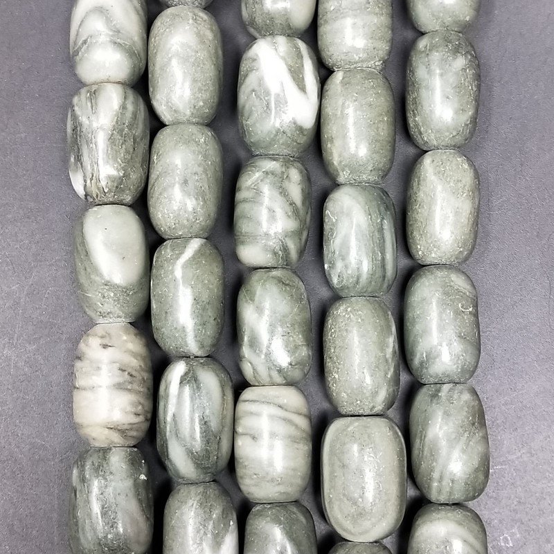 Agata Mushciata Perline Forma Barilotto Liscio 14X18mm