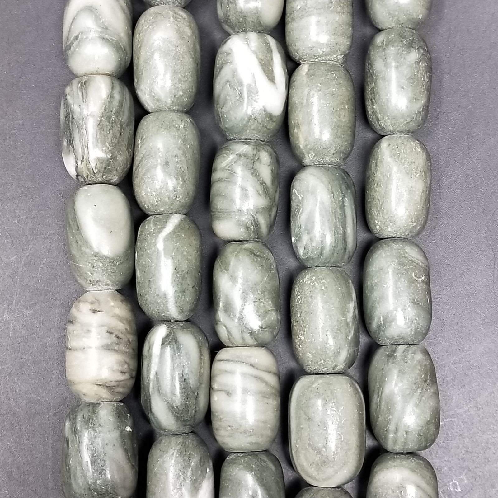 Agata Mushciata Perline Forma Barilotto Liscio 14X18mm