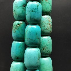 Aulite Turchese Perline Forma Barilotto Liscio 14X20mm