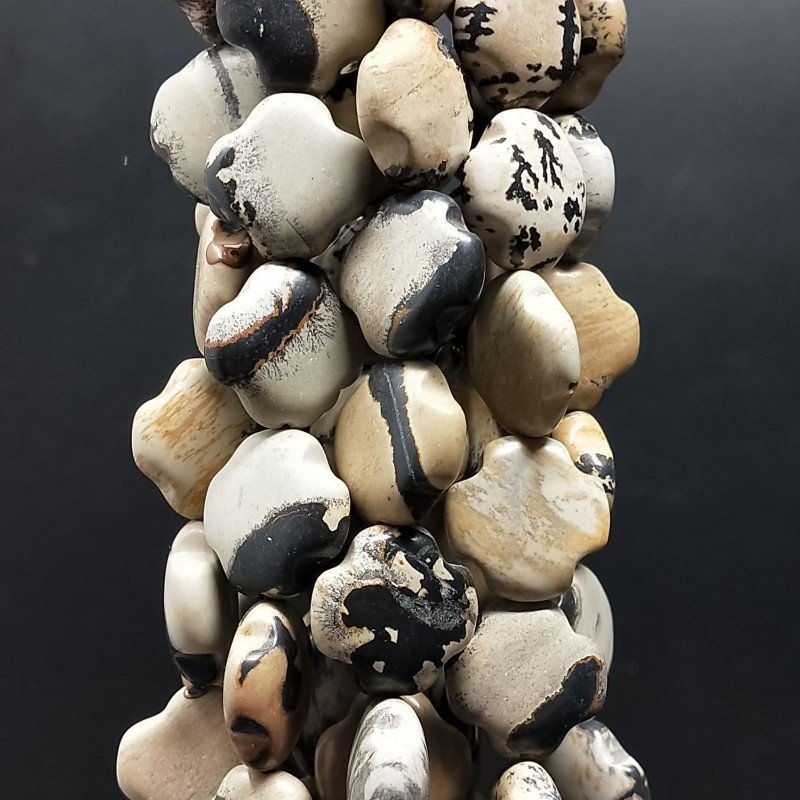 Diaspro Artistico Naturale Perline Forma Croce Liscio Foro Passante 15mm