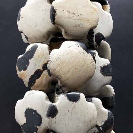 Diaspro Artistico Naturale Perline Forma Croce Liscio Foro Passante 30mm