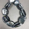 Cianite Naturale in Perline Forma Ovale Piatto Liscio Foro Passante 19X25mm