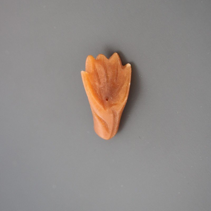 Pendente avventurina arancio forma mano 16x32 mm 1pz