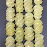 Giada Limone Naturale Perline Forma Fantasia Insione Infinito Liscio Foro Passante 18x30mm