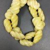 Giada Limone Naturale Perline Forma Fantasia Insione Infinito Liscio Foro Passante 18x30mm