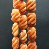 Avventurina Arancio Perline Forma Fantasia Incisione Infinito 18x30mm