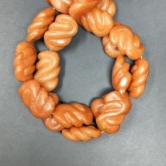 Avventurina Arancio Perline Forma Fantasia Incisione Infinito 18x30mm
