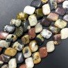 Diaspro Picasso Verde Multicolore Naturale Perline Forma Fantasia Liscio 13x18MM