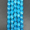 Giada Azurro in Perline Forma Twist Liscio a Mano Foro Passante 10x14mm