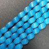 Giada Azurro in Perline Forma Twist Liscio a Mano Foro Passante 10x14mm