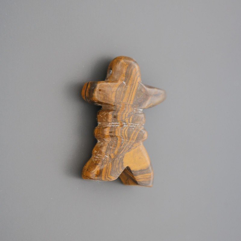 Pendente occhio di tigre forma omino 35x20mm 1pz