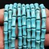 Pasta Di Turchese Perline Forma Tubetti Lavorato Liscio Foro Passante 05X10mm