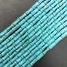 Pasta Di Turchese Perline Forma Tubetti Lavorato Liscio Foro Passante 05X10mm