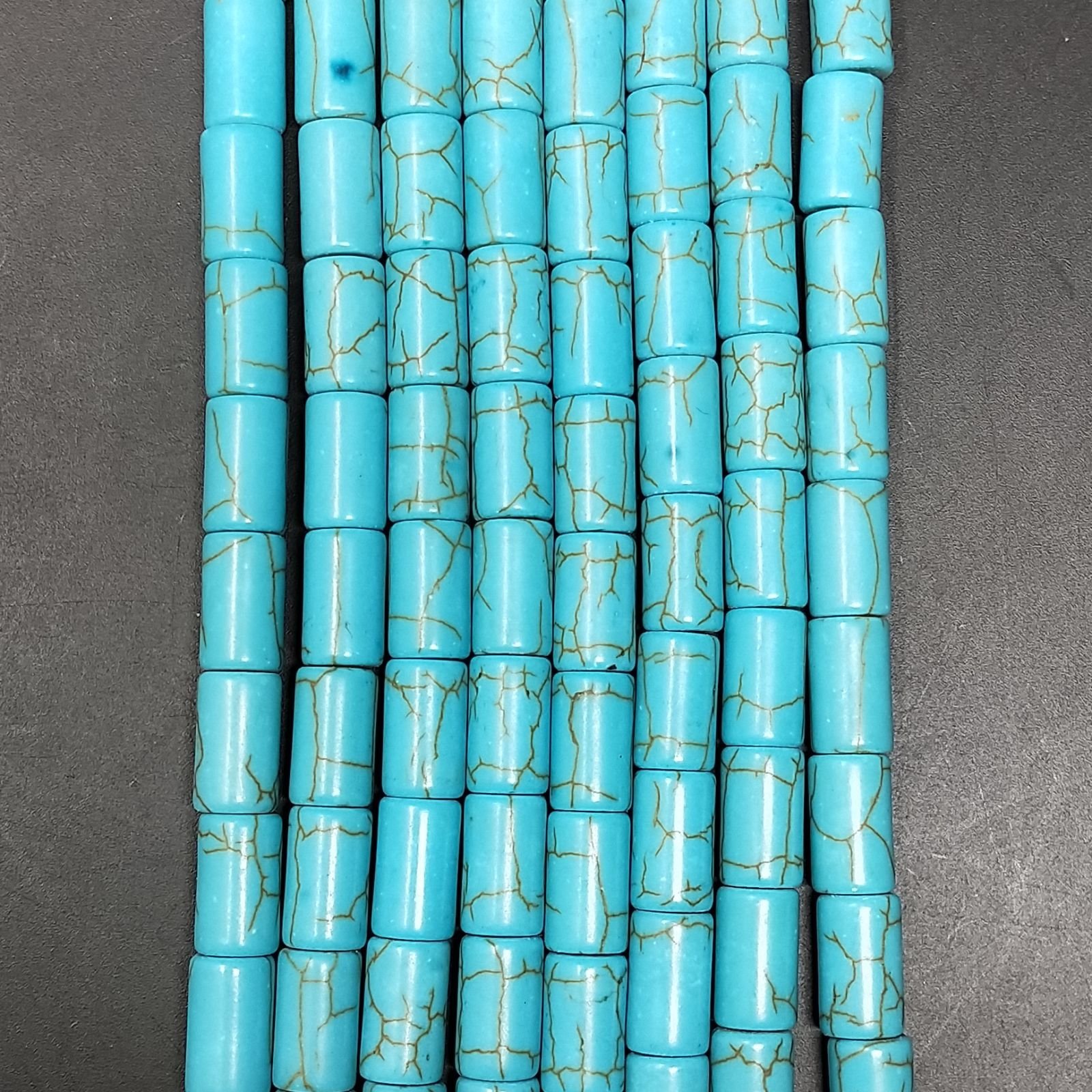 Pasta Di Turchese Perline Forma Cilindro Liscio 06X10mm