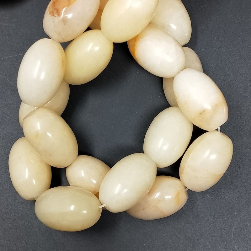 Calcite Perline Forma Barilotto Liscio 18x27mm