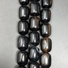 Onice Nera Perline Forma Barilotto Liscio 13X18mm Onice Nera Perline Forma Barilotto Liscio 13X18mm
