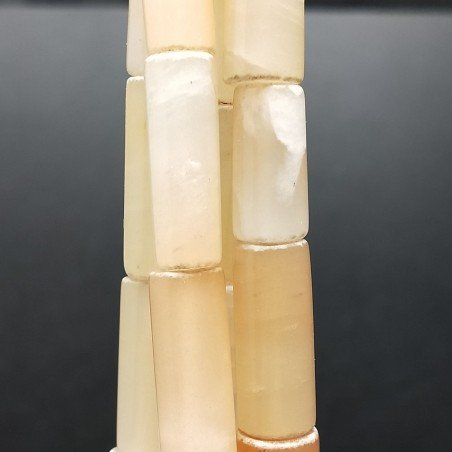 Giada Naturale Perline Forma Cilindro Liscio 08X23mm