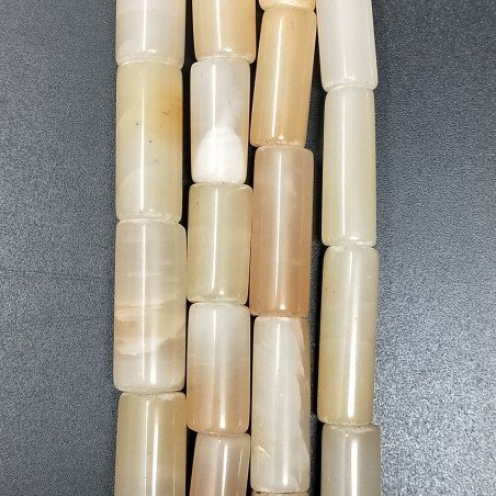 Giada Naturale Perline Forma Cilindro Liscio 08X23mm