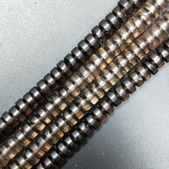 Quarzo Fume Naturale in Perline Forma Rondelle Liscio Foro Passante 08mm