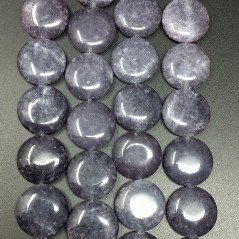 Giada viola chiaro tondo piatto liscio 20mm