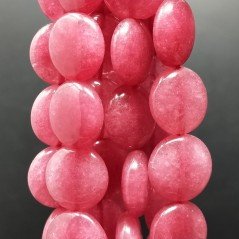 Giada rubellite tondo piatto liscio 15mm