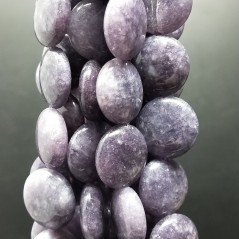 Giada viola chiaro tondo piatto liscio 15mm