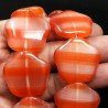 Cristallo Arancio a Strisce Perline Forma Fiori Liscio Foro Passante 30X28mm