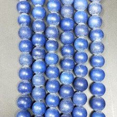 Agata Blu Satinato-Matte Perline Forma Tondo Liscio 10mm Agata Blu Satinato-Matte Perline Forma Tondo Liscio 10mm