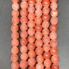 Giada Arancione Perline Satinato-Matte Forma Tondo Liscio 10mm