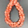 Giada Arancione Perline Satinato-Matte Forma Tondo Liscio 10mm