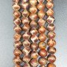Agata Tibetana Marrone-Beige Perline Satinato-Matte Forma Tondo Liscio 10mm
