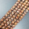Agata Tibetana Marrone-Beige Perline Satinato-Matte Forma Tondo Liscio 10mm