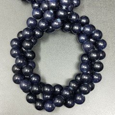 Pietra Di Sole Blu Perline Forma Tondo Liscio 10mm