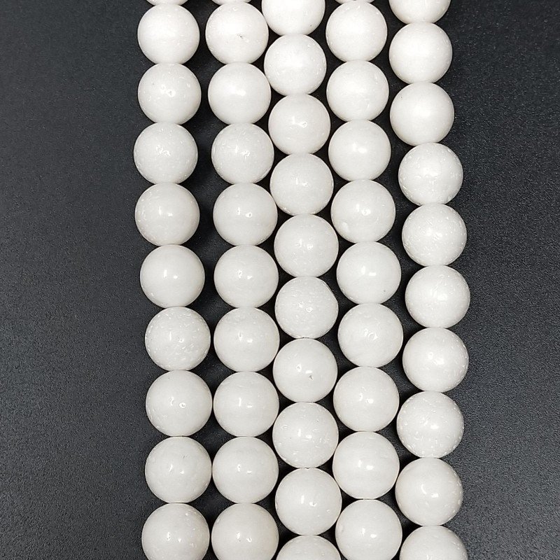 Corallo Bamboo Spugna Bianco Perline Forma Tondo Liscio 10mm Corallo Bamboo Spugna Bianco Perline Forma Tondo Liscio 10mm