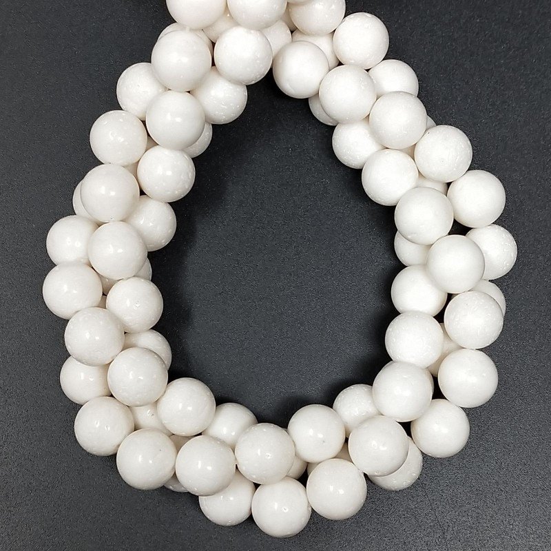 Corallo Bamboo Spugna Bianco Perline Forma Tondo Liscio 10mm Corallo Bamboo Spugna Bianco Perline Forma Tondo Liscio 10mm